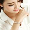 1PC Women's Transfer Bead Bracelet Silver Plated Bronze Lucky Fashion Jewelry