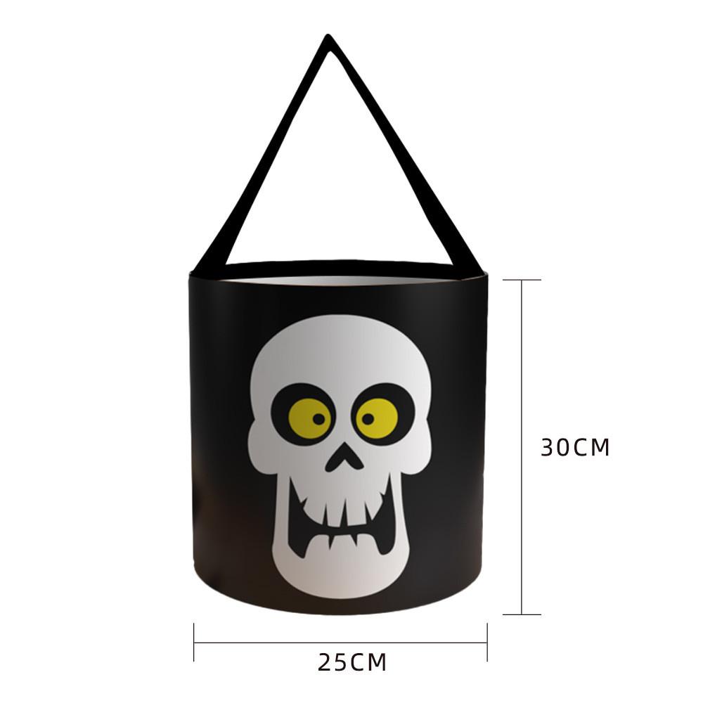 Halloween Pumpkin Bag With Cartoon Design For Trick Or Treat Candy Collecting