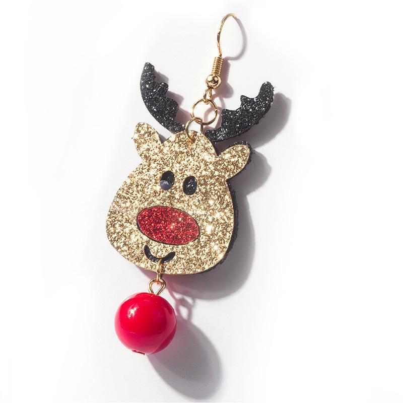 3D Cartoon Santa, Snowman, and Reindeer Christmas Earrings