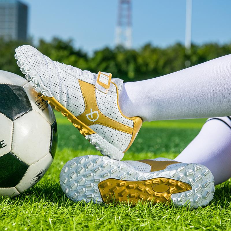 Hot Sale Turf Soccer Shoes For Kids Fashion Orange Children Soccer Cleats Football Shoes Boys Futsal Sneaker Zapatos De Futbo