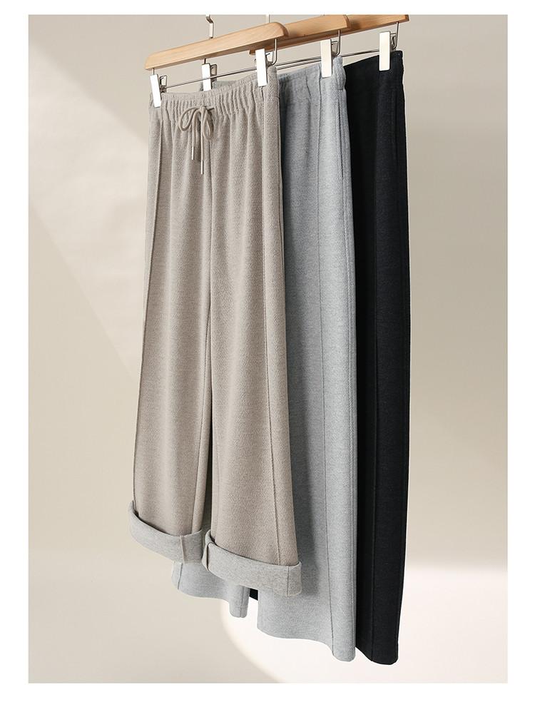 Women's Winter Thickened Casual Wide Leg Pants
