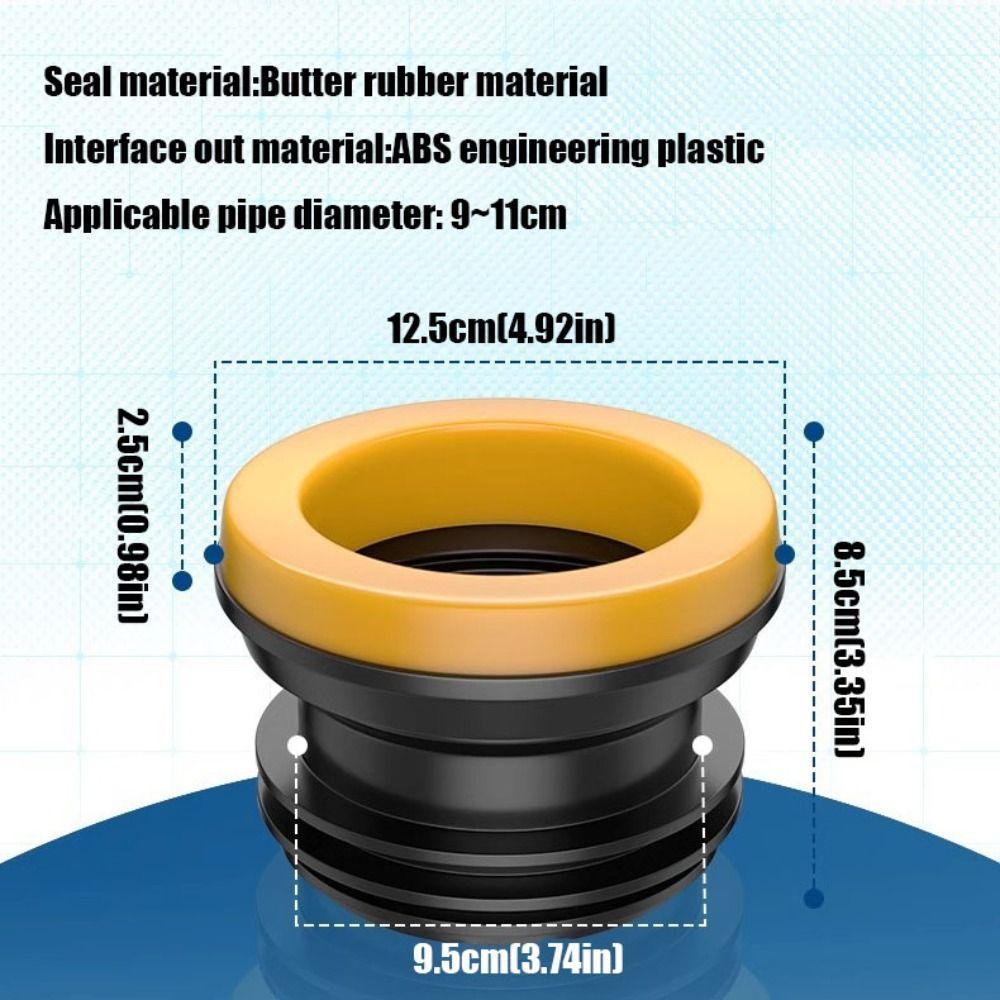 Silica Gel Toilet Check Valve Good Sealing Toilet Base Leak-Proof Ring  School