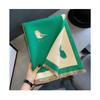 Women S High Grade Thick Warm Faux Cashmere Scarf Green Bird Pattern Air Conditioning Shawl Long Neck Wrap