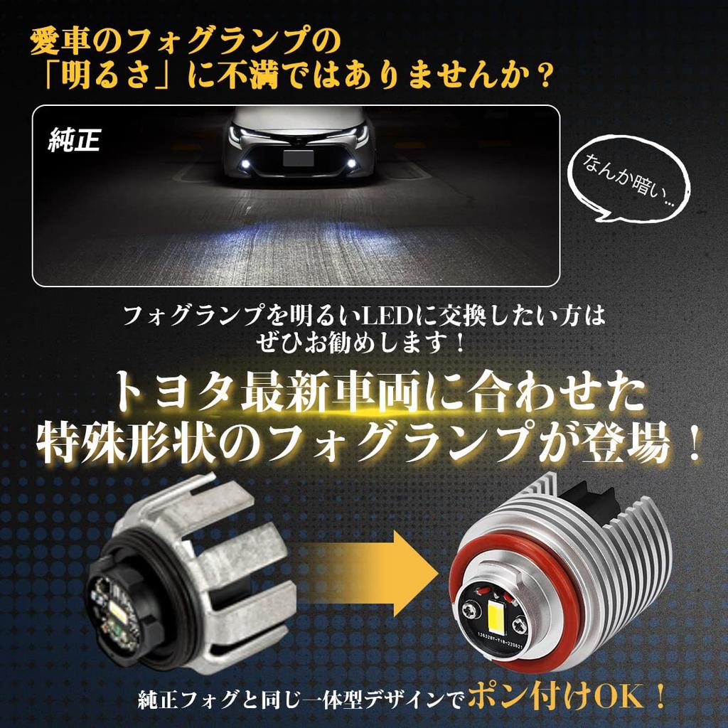 Perrace Genuine Fog Lamp Replacement LED Bulb, 2-Color Switchable, Refer to Compatible Car Models