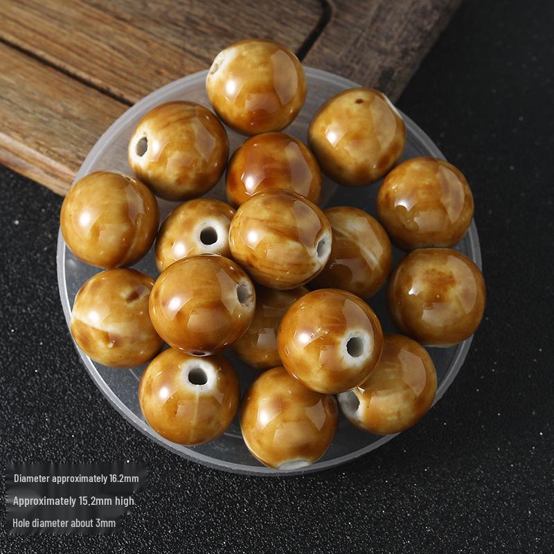 16mm Retro Ceramic Beads for DIY Bracelets & Necklaces