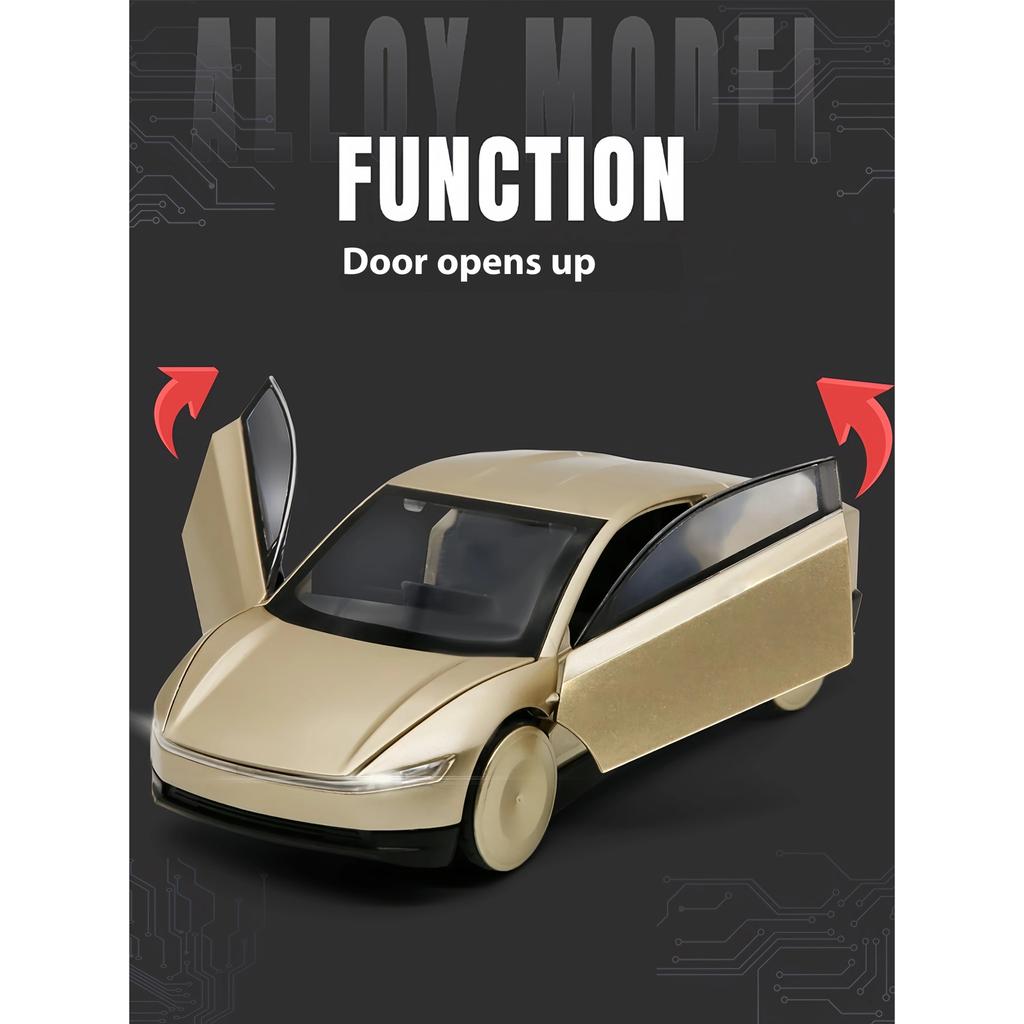 Simulation 1/32 Tesla Cybercab ROBOTAXI Metal Die Cast Car Model, Desktop Decoration Ornaments, Children's Toy Cars, Boys Gifts