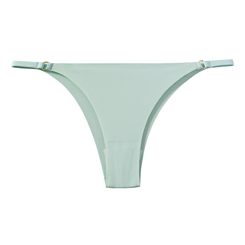 CINOON Seksowne Damskie Figi Stringi z Jedwabiu Lodowego Bezszwowe Jednokolorowe Niskie Majtki Styl Czystego Pożądania Niewidoczne Oddychające T-Back Majtki