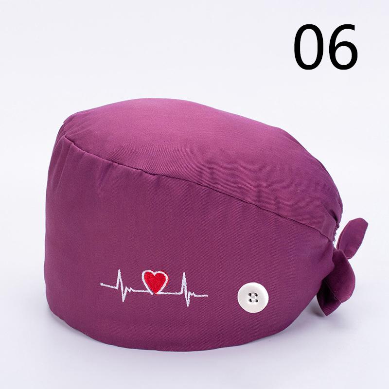 38 stylů čepice lékařská sestra čepice ležérní unisex móda pracovní čepice s potištěným knoflíkem čepice na operační sál