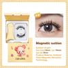 Magnetic Eyelashes Set 1 Pair Reusable No Glue Needed False Eyelashes With Magnetic Tweezers Curly Faux Lashes Makeup Tool