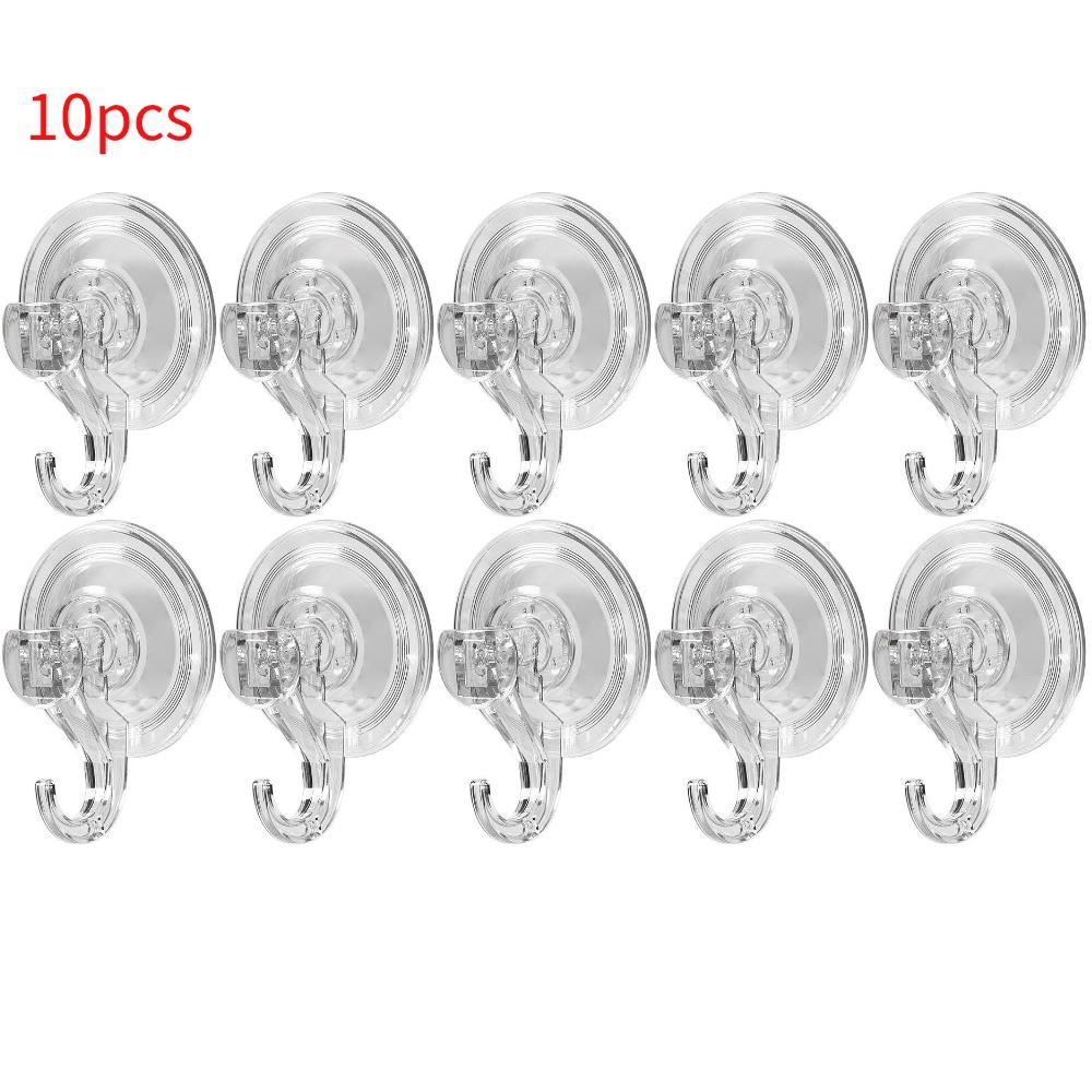 Suction Cup Hooks, Clear Reusable Heavy Duty Vacuum Suction Cup Hooks Glass Kitchen Bathroom Hooks Towel Hooks 1-20pcs