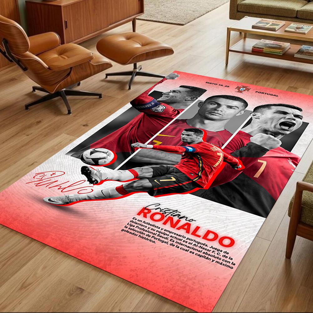 Cristiano Ronaldo Floor Rug Office Rug Perfect for Hallway Playrooms Study room Dining Room Anti-slip Rug Decorate Offices