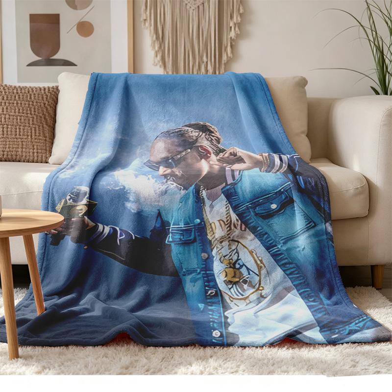 Snoop Dogg Soft and Comfortable Flannel Suitable for Sofas Living Rooms Outdoor Camping Travel and Also Makes a Great Anniversary Gif