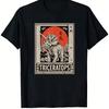 Vintage Japanischer Tyrannosaurus Retro Dinosaurier Stil T-Shirt Kräftiges Design Dinosaurier Druck Retro Stil Unisex T-Shirts für den Sommer