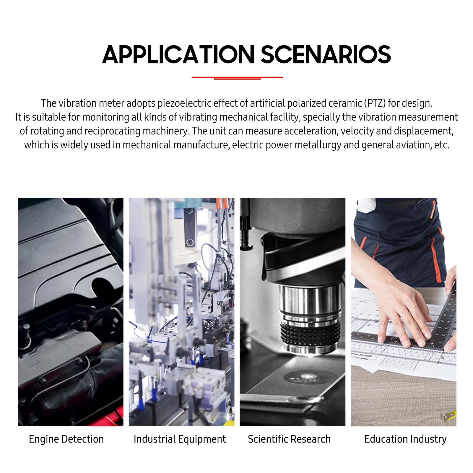 

SMART SENSOR AS63A Цифровой виброметр с ЖК-экраном Анализатор вибрации Тестер Выход переменного тока Ускорение Скорость серый