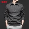 Hengyuanxiang Men's 100% Cashmere Thick Polo Sweater 18173