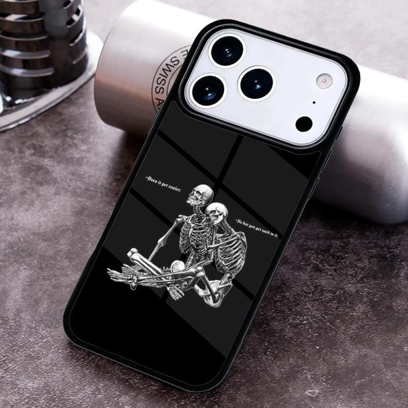 Funny Skull Phone Case for iPhone 17 16 15 Pro Max Air 14 13 12 11 Plus Shockproof Cover