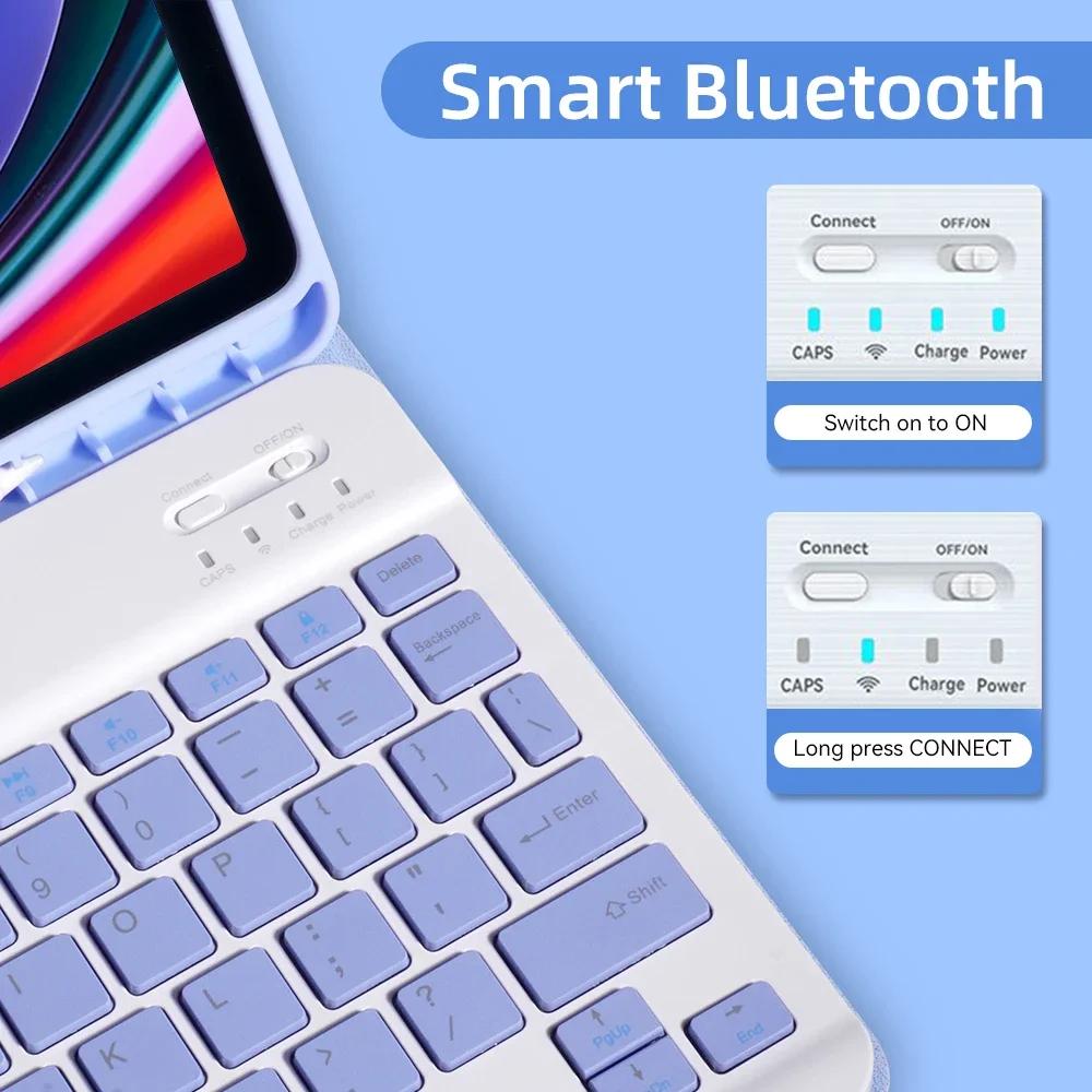 Keyboard Case for Samsung Galaxy Tab S10 Lite 10.9 Inch SM-X400 X406B Bluetooth Keyboard Cover for Tab S10 Lite Case Funda