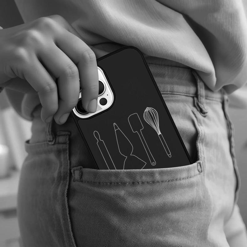 Baking Cooking Utensils Chef soft Phone Case For iPhone 17 Air 15 16e 14 13 Pro Max Coque 12 11 Pro Max PLUS cover