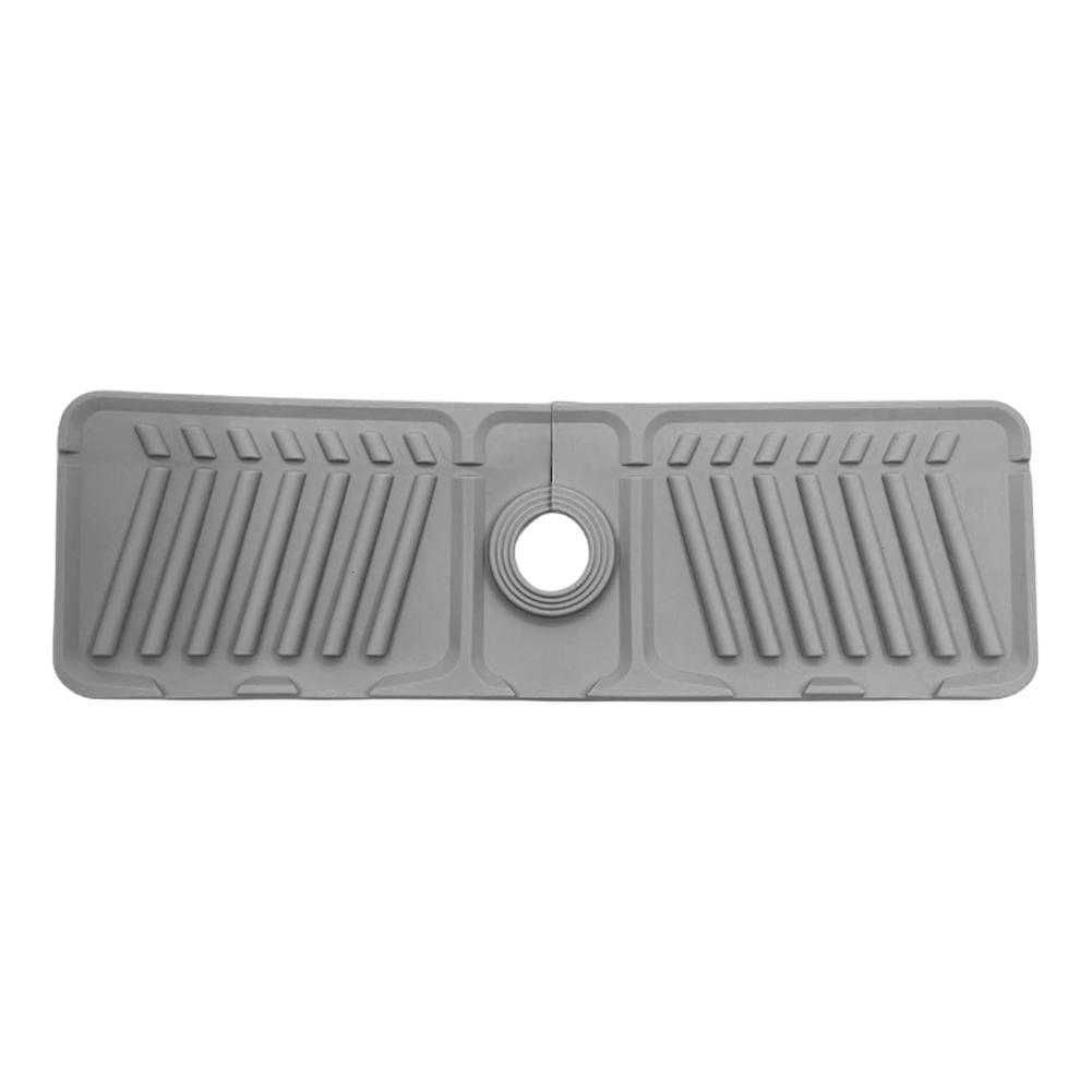 Silicone Faucet Mat Faucet Water Catcher Tray Multifunction Faucet Draining Pad Non-slip Splash-Proof for Kitchen Bathroom