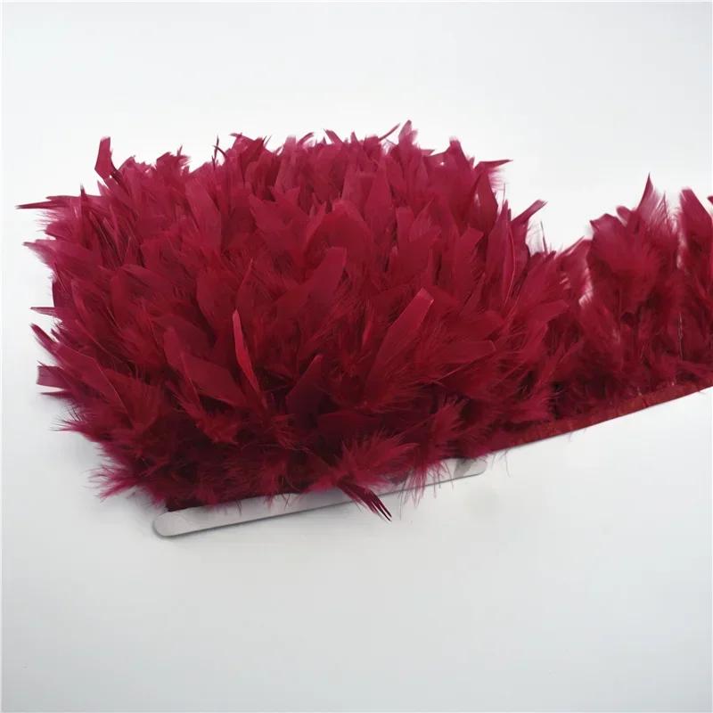 Colored Fluffy Turkey Feathers Trim Tassel Fringe Ribbon Marabou Feather Tape Boa Sewing Costume Clothing Accessories Decoration