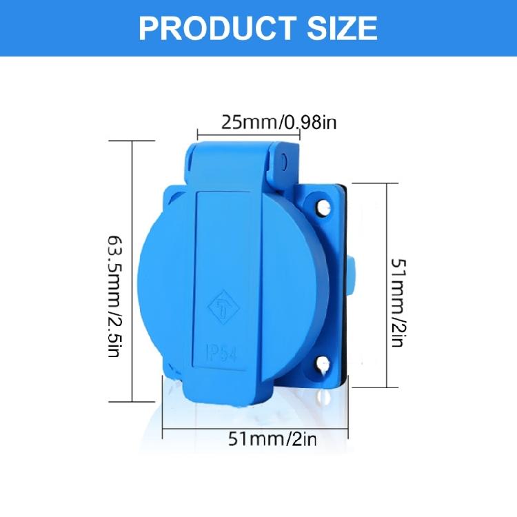 Universals Outdoor Electrical Socket Embedded Receptacle Industrial Wiring Connector Power Outlet Easy to Install