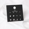 Dieuamour [12Pack] Heart Pearl Layered Earring Set