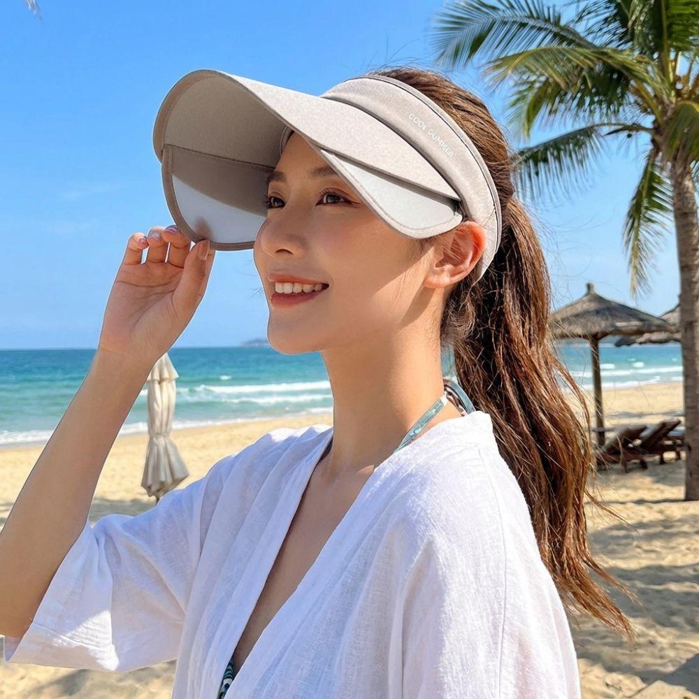Lightweight Stretchable Brim Hat Adjustable Empty Top Sun Hat Sun Protection Hat  Summer Outdoor