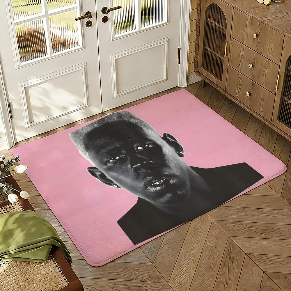 The Cool T-tyler Creator Floor Mat Soft Thickened Absorbent Non-Slip Bedroom Living Room Door Mat Home Decor Flannel Rugs