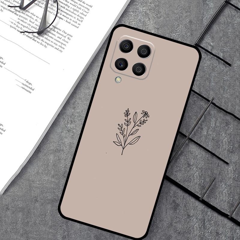 Minimalist Aesthetic Flower Case For Samsung Galaxy M15 M11 M12 M13 M14 M06 M16 M36 M56 M31 M53 M32 M52 M35 M55 M34 M54