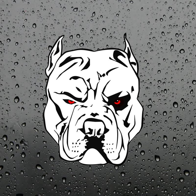 

JuYouHui Exterior Accessories Decal Cool Angry Pitbull Decals Waterproof for Car Laptop Guitar Scooter Notebook Stickers 13cm x 11cm