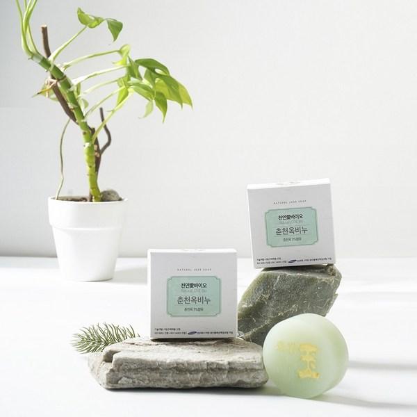 Chuncheonok Hypoallergenic Acne Trouble Care Natural Handmade Jade Soap Okbore, 90g, 1 Piece