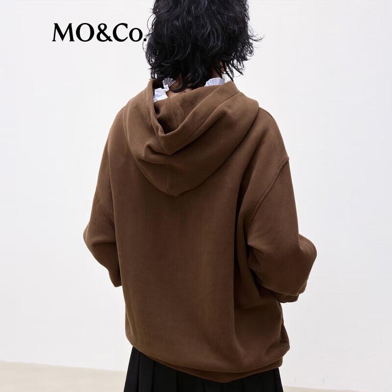 MO&Co. Women's Loose Fit Cartoon Print Hooded Cotton Sweatshirt