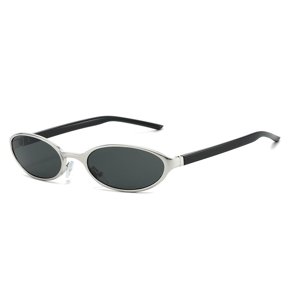 Oval Small Frame Sunglasses Women's Men's Y2K Retro Sunshade UV Sun Glasses Luxury Brand Designer Popular Metal Eyeglasses
