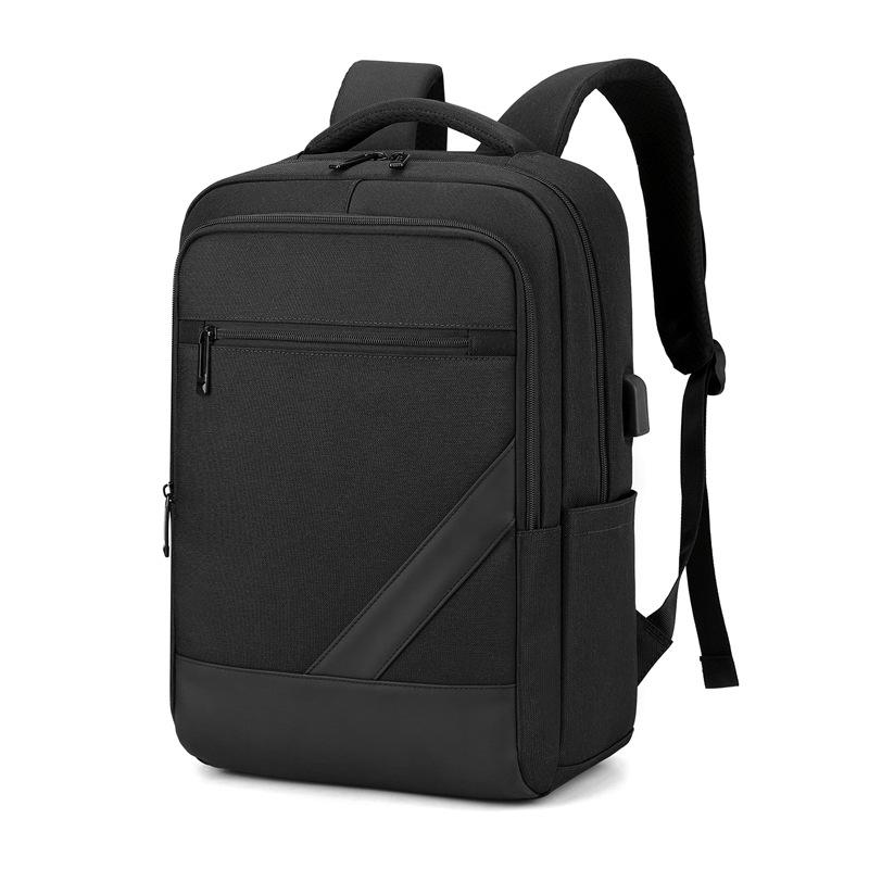 

Мужской водонепроницаемый дорожный рюкзак для ноутбука большой вместимости чёрный