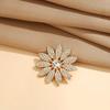 Spilla a Forma di Girasole Rotonda in Lega, Distintivo da Revers, Accessorio Versatile per Maglioni, Colletti, Cappelli, Borse, Cappotti, Sciarpe