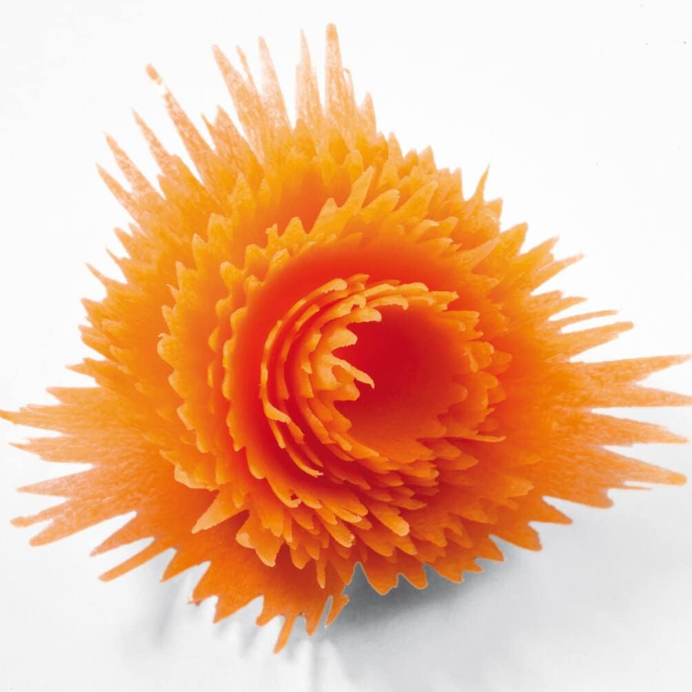 ABOOFAN Carrot Curler and Peeler, Carrot Spiral Shred Slicer Crinkle Cutter Root Vegetables Fruits Slicer Sharpener Garnishing Salad Decorating Maker