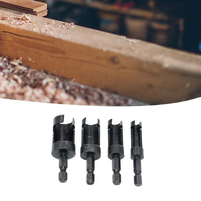 

6mm/ 10mm/ 13mm/16mm 4Pcs Durable Wooden Plug Hole Cutter Bit Cutting Dowel Maker Cork Hole Tool China Mainland