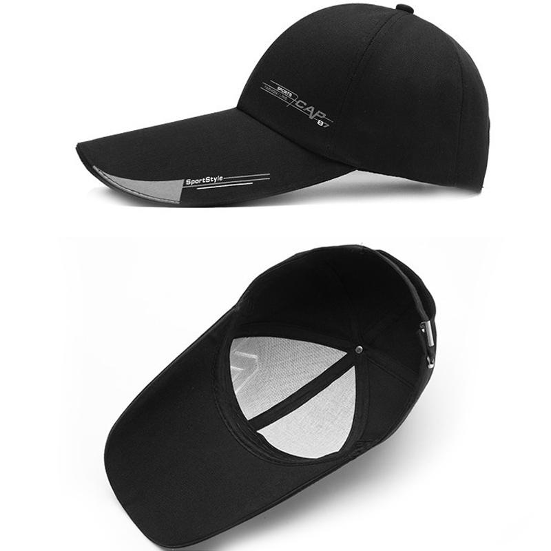 Baseball Cap designed for Men Summer Outdoor Fishing Sun Hats Male Fashion Sports Caps Men Long Visor Brim Shade Adjustable Snapback Hat