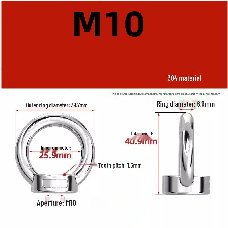304 Stainless Steel Lifting Eye Nut - Round, Triangular Lug Nut Ring Cap