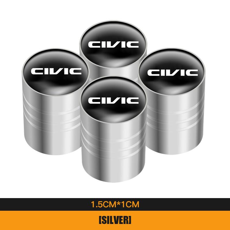 

4Pcs Metal Car Wheel Tire Valves Caps Waterproof Dustproof Cover For Honda Civic Fit Accord City Vezel CR-V S660 Odyssey HR-V