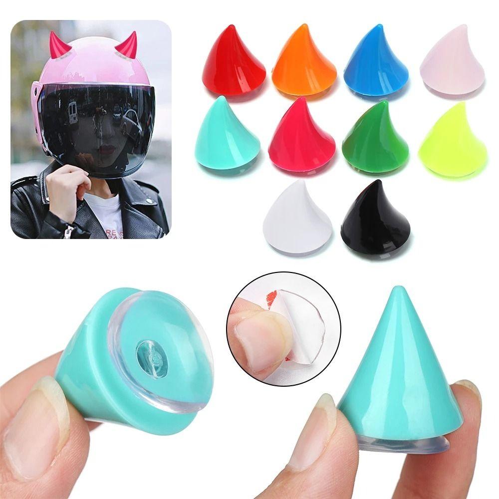 1pair Cool Motorcycle Helmet Horn Silicone Moto Helmet Decoration  Scooter