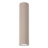 Modern Ceiling Spot, Taupe, Round, Corrugated, Tube, 30 Cm, 1xGU10 10W, KARBON, Sollux Lighting