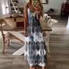 2026 Summer Printed Camisole Vest Casual Long Skirt Jumpsuit