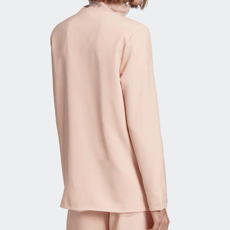 adidas Originals Colorblock Vertical Stripe Breathable Casual Jacket Women Outerwear Pearl Ash-Grey EC0927