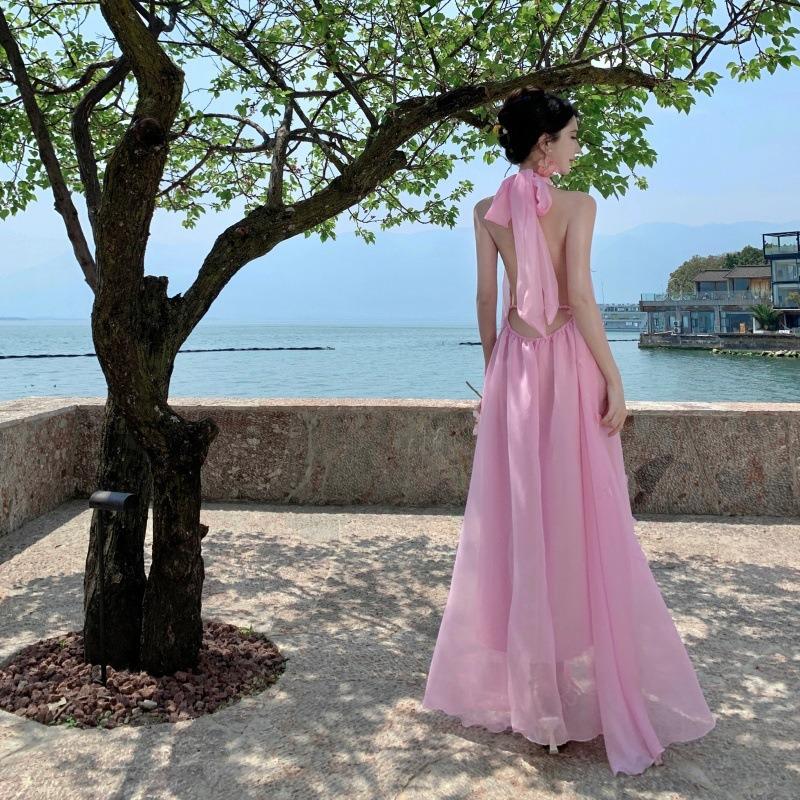 Розовая Фея Потрясающее Свадебное Обручальное Халат-Платье Невесты Французское Высококлассное Платье с Вырезом на Шее S