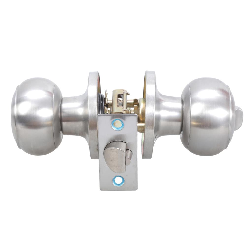 Stylish Interior Door Knobs Square Rosettes Privacy Lock Coastal Styles Stainless Steel Materials for Bedroom or Bath
