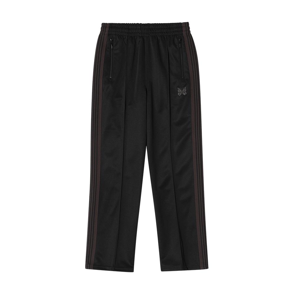 

Needles Pu273 C blaCk Poly Smooth Straight traCk Pants Mens Long Trousers PU273 C-Black (S)