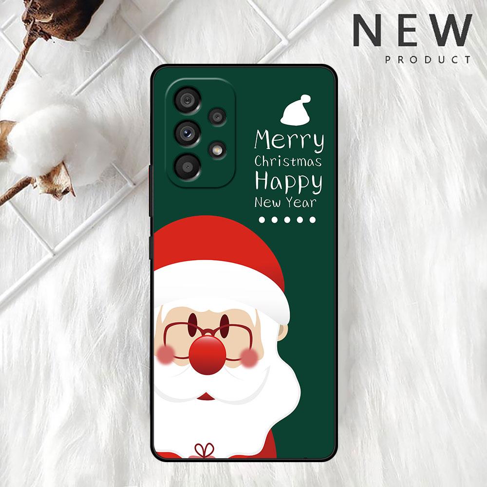 Snømann Juledeksel For Samsung Galaxy A52 A12 A51 A32 A21s A71 A32 5G A12 A22 A53 A31 A13 A72 A02s A41 A03 A04 Telefondksel