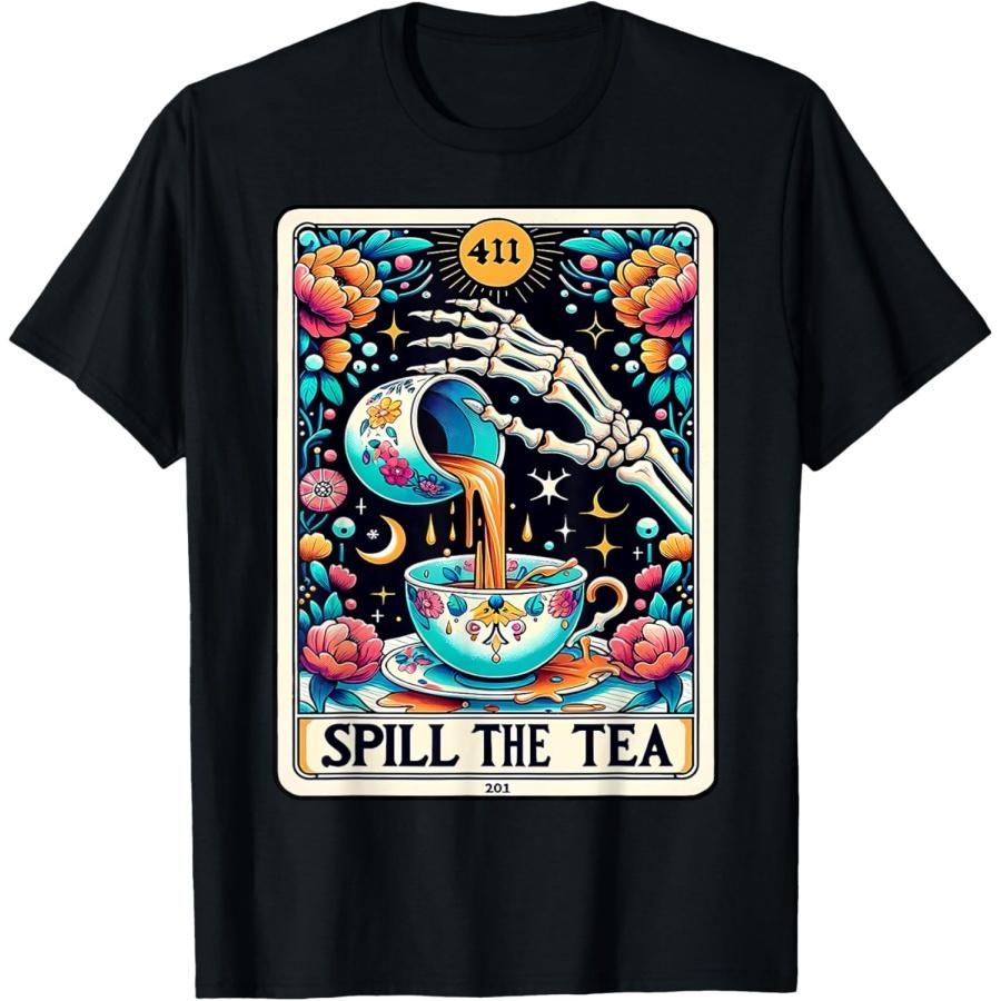 Spill The Tea Tarot Card T-Shirt XXXXXL чёрный