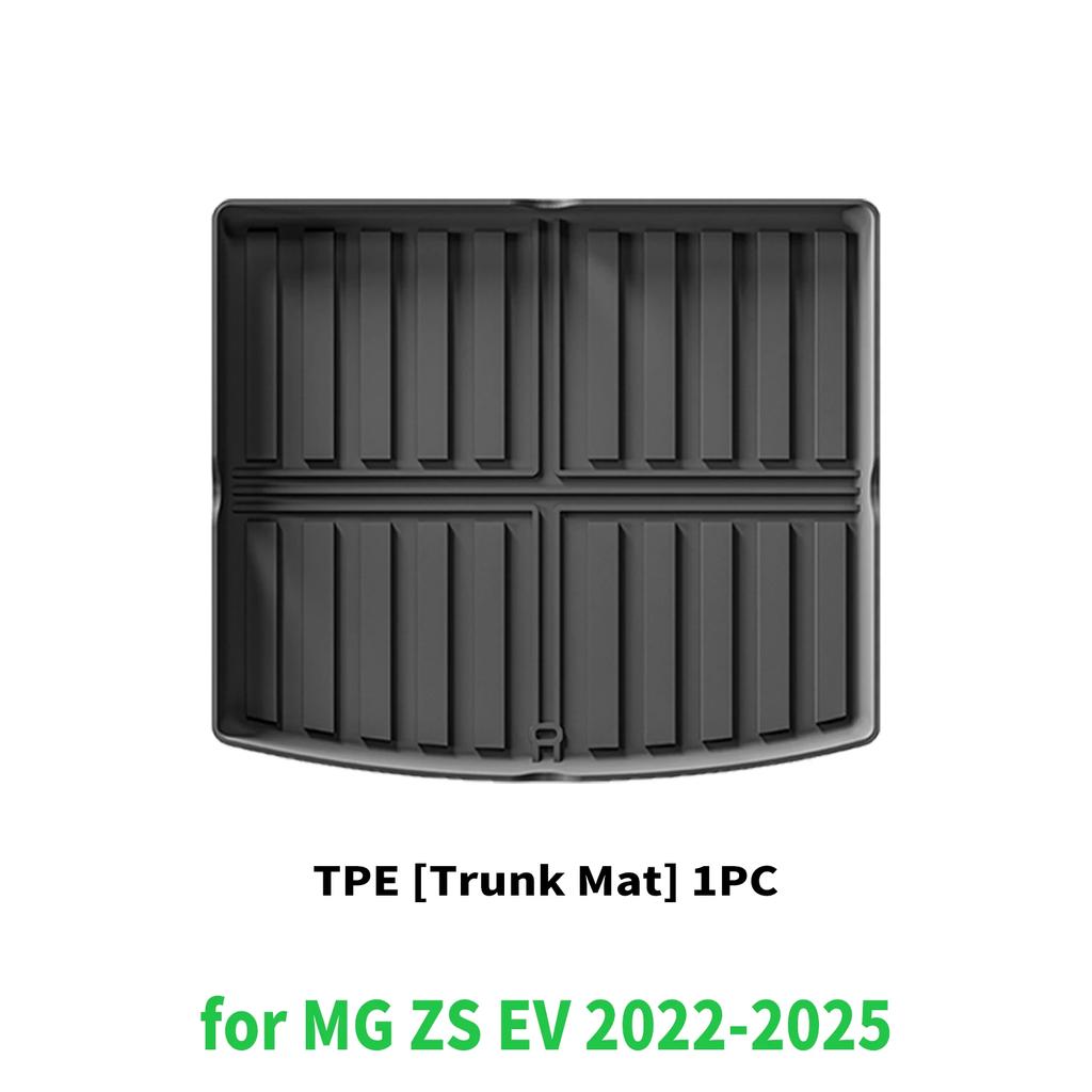 For MG ZS EV Facelift 2022-2025 LHD RHD TPE Car Trunk Mats  & Seat Back Quick Clean Non-Slip Bottom All Season Use Accessories